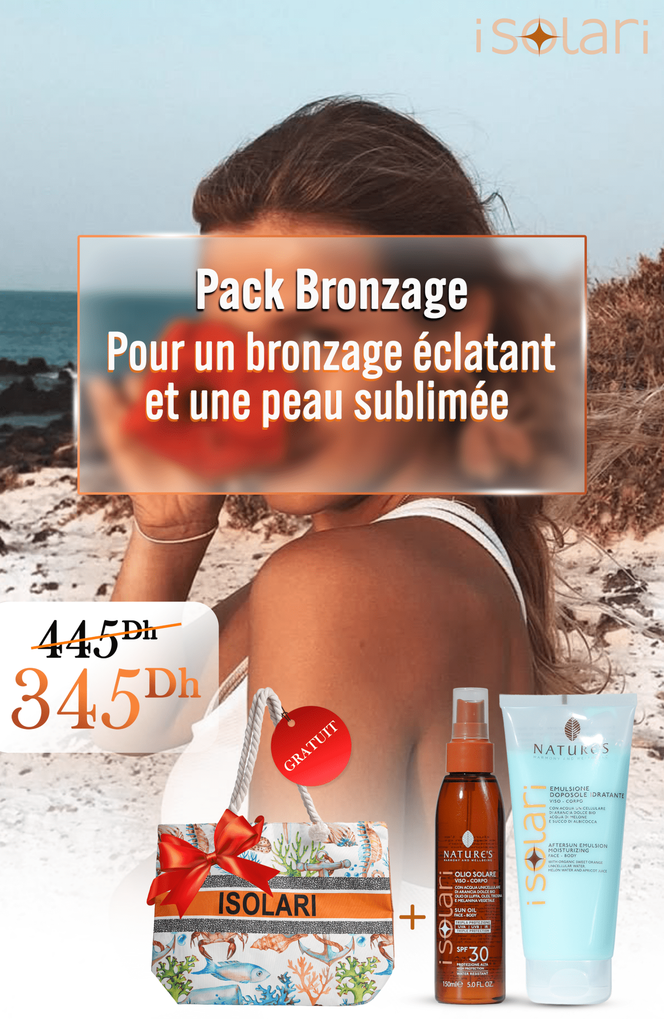 Pack bronzage + Sac plage gratuit - Promo - Isolari